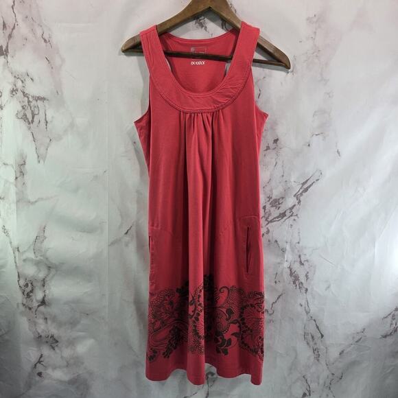 Title Nine Dress Womens Small Pink Coral Tank Sleeveless Mini Cotton Stretch - Picture 1 of 10